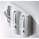 Folding hook with 3 fold-in/fold-out hooks, light grey