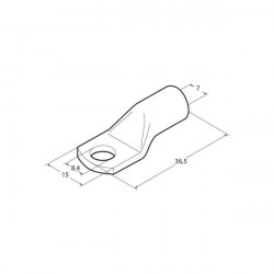 M8 crimp cable lugs for nominal cross-section 25 mm² - set of 5