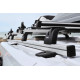 Longitudinal rails including mounting kit for roof racks with awning package