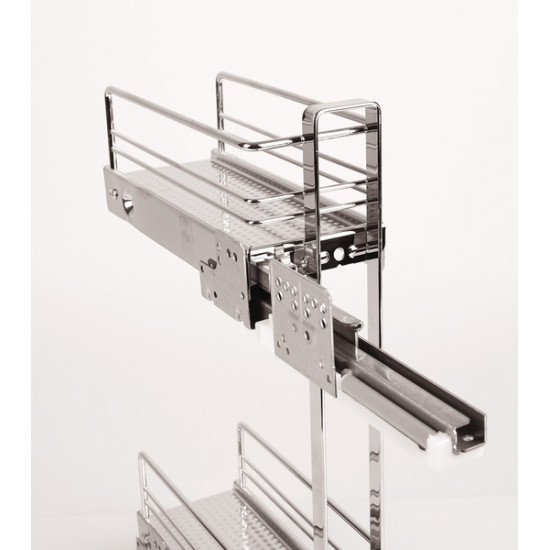 Aluminium furniture gallery, silver, per linear meter, Ø 10mm