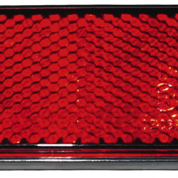 Rectangular reflector, 2 pieces, red, dimensions 95*38mm, self-adhesive