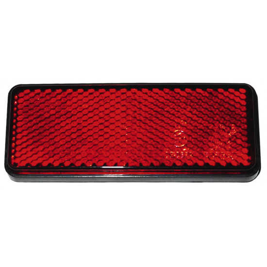 Rectangular reflector, 2 pieces, red, dimensions 95*38mm, self-adhesive
