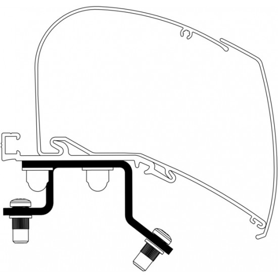 Roof mounting adapter for vans and buses