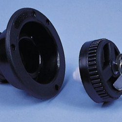 Short filler neck, black, 40mm
