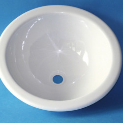 Round white washbasin, 300