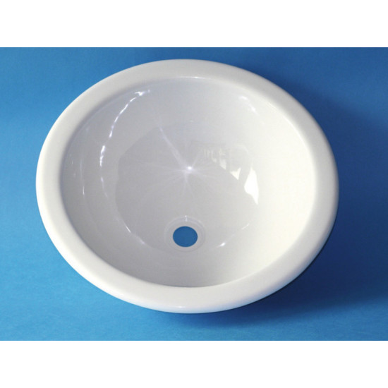 Round white washbasin, 300