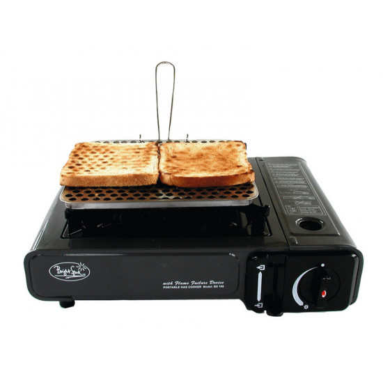 Stainless steel toaster with folding handle