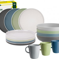 Dolomite Melamine Dinnerware Set - 16-piece - For 4 people