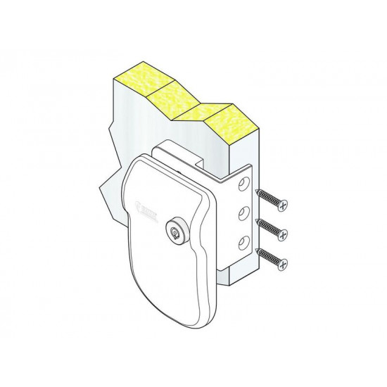 Outdoor Door Lock Safe Door 3 Pieces - White