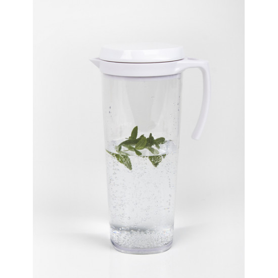 Jug with screw-on lid and 4 glasses 0.25 l