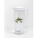 Jug with screw-on lid and 4 glasses 0.25 l