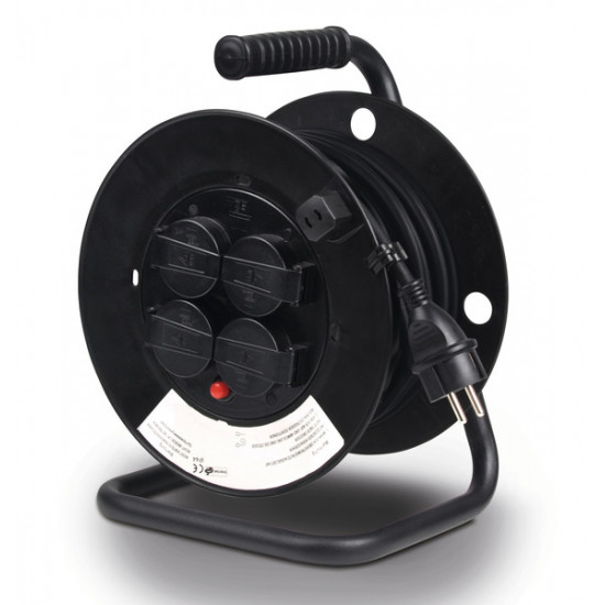 Cable reel with 4 Schuko sockets - 25 m