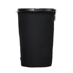 Flextrash waste bin, 3L, black, biodegradable material