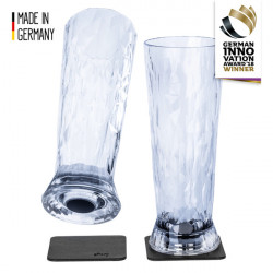 Magnetic plastic beer glasses 0.5 l - set of 2