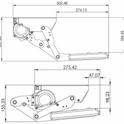 Manual step Series R - 460 mm