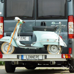 Motorcycle carrier for panel vans, 6.4 meters long