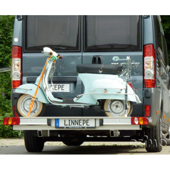 Motorcycle carrier for panel vans, 6.4 meters long