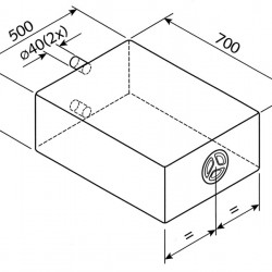 Fresh and wastewater tank - 85 l - EV 1801