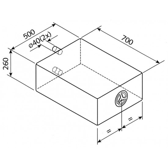 Fresh and wastewater tank - 85 l - EV 1801