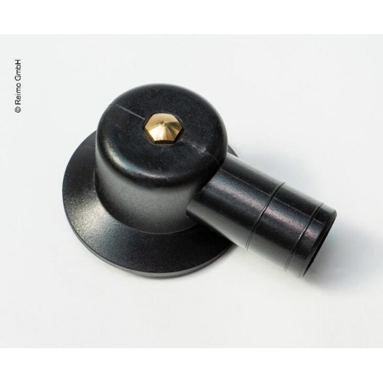 Water drain 39 mm angled with plug - Type F