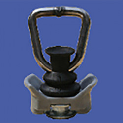 Automotive fitting, galvanized steel with plastic retainer