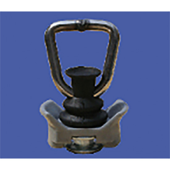 Automotive fitting, galvanized steel with plastic retainer