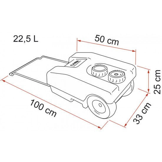 Grey wastewater roll tank 23l