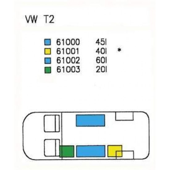 VW T2 45L water tank