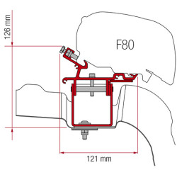 FIAMMA Mark.Adapt.Craft.17 L3/H3, F65/F80 adapter for VW Crafter from 2017 onwards, L3/H3, without roof rail
