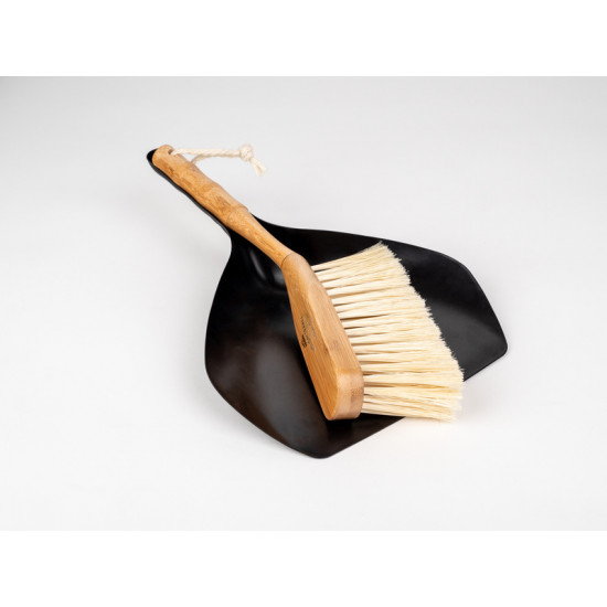 Holiday Travel Hand Broom and Dustpan Set, Bamboo