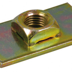 Threaded plate for seat belt