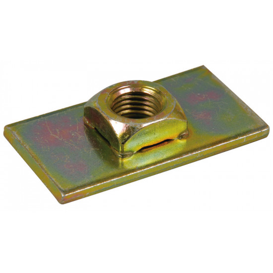 Threaded plate for seat belt