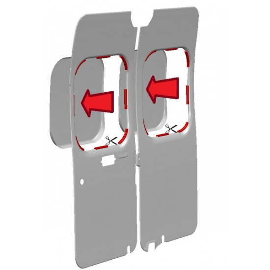 Interior trim panels Cover Plus Peugeot Expert/Citroen Jumpy - Grey