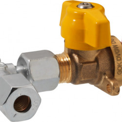 Short branch coupling valve with flange - RVS8 x plug coupling