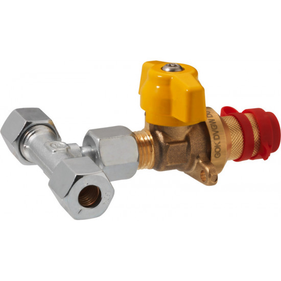 Short branch coupling valve with flange - RVS8 x plug coupling