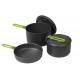 Elite Camping Cookware - 5-piece Aluminum Pot Set