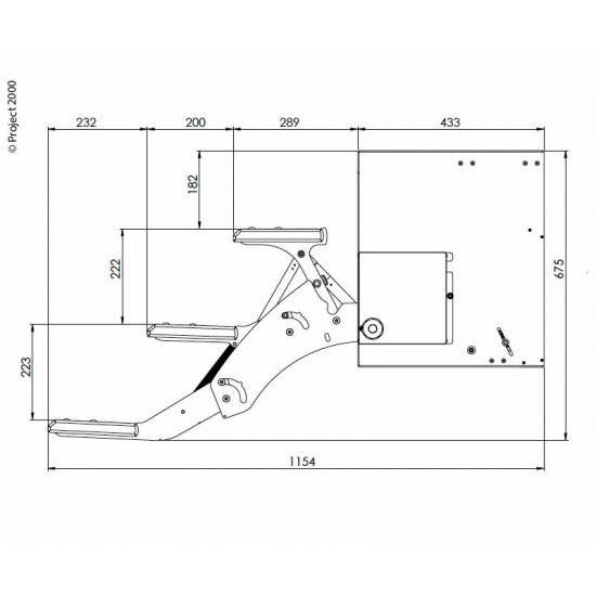 Electric 12V double step Series Z 480 mm - motor unit right