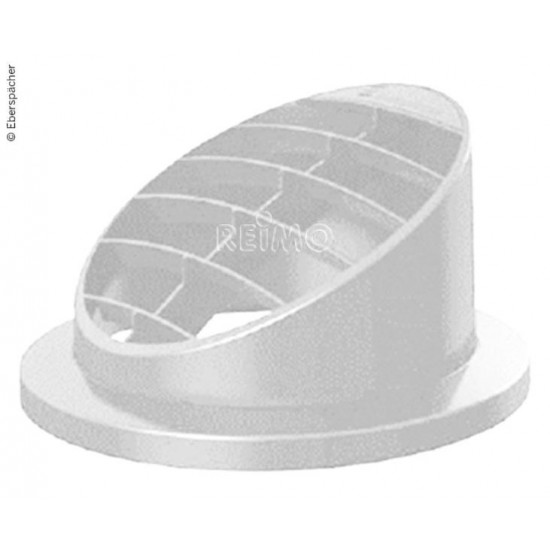 Air vent, high 30° for auxiliary heater. Airtronic D2, Ø50/60mm, white
