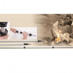 Luxury square aluminum telescopic pole with push-button locking mechanism