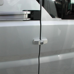 Universal surface-mounted lock for sliding and rear doors