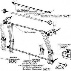 Spiral band mounting kit, light grey