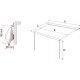 W 2000 x Extension 1800mm Fiamma CaravanStore Evo caravan awning in case for the awning rail, Colour: Royal Grey, Light Grey cover