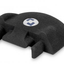 Additional end pieces for 44617 lashing rail 2m, black, for the vehicle exterior wall