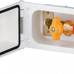 Variant supply flap - external connection for liquid gas with cylinder lock - White