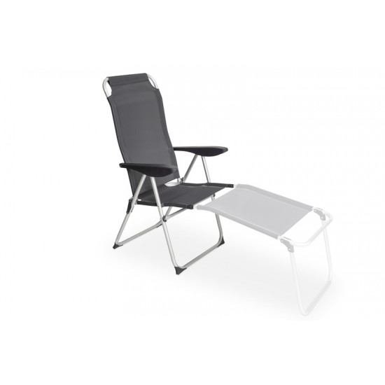 Macaya – Aluminum high-back chair with round tube frame