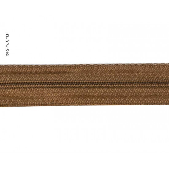 Continuous zipper sold by the meter in brown, 2.5cm wide