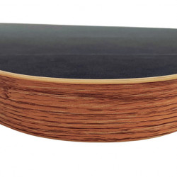 Lightweight tabletop - marble-effect top - matte white underside - oak-effect edges - Large