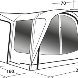 Newburg 160 AIR Bus Awning - Inflatable freestanding awning