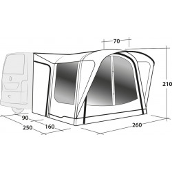 Newburg 160 AIR Bus Awning - Inflatable freestanding awning