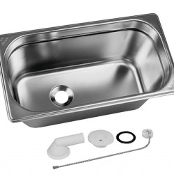 Stainless steel sink, rectangular - 325 x 176 x 155 mm